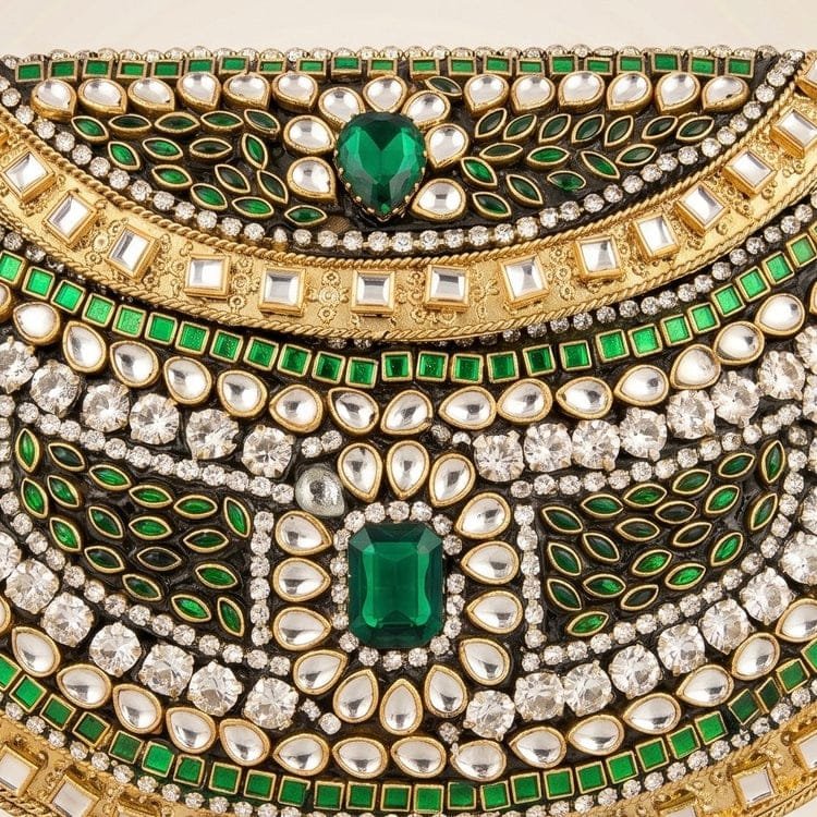Kundan Meena Embellished Clutch - Image 3