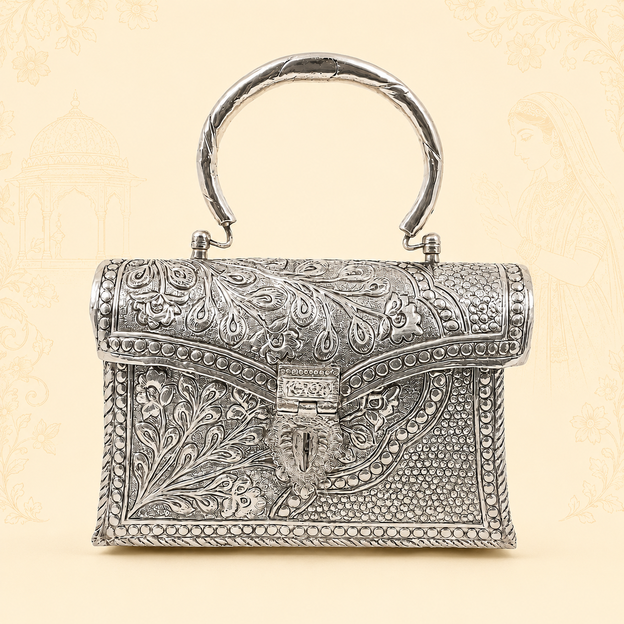 Minakari silver Pattern with handle