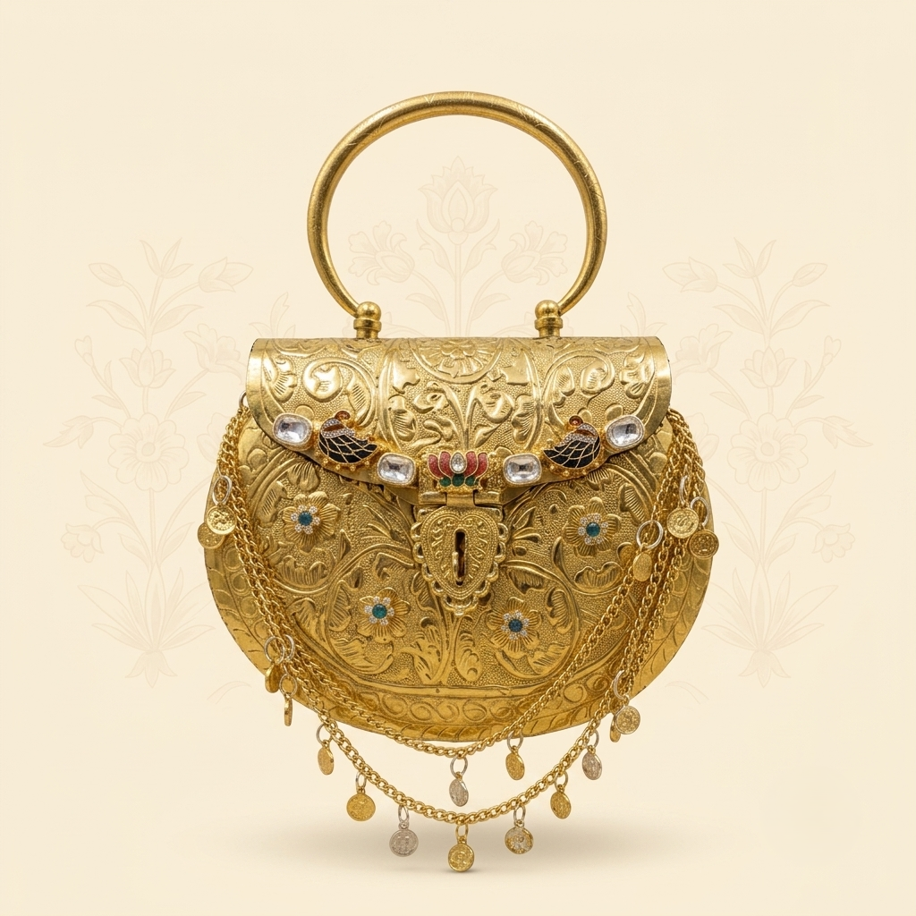 Laila Batwa Pachhi Kundan Stone Bag 2680